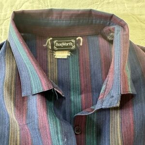 ‘Bonworth’ Blue Striped Button-Down Longsleeve Shirt. Size 20